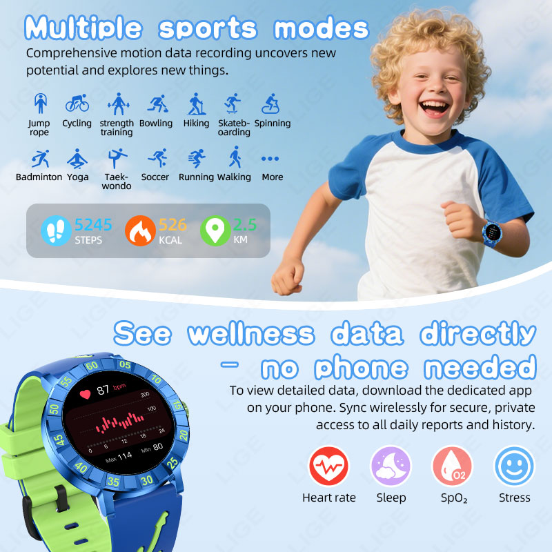 2026 New LIGE Smart Watch kids - Smartwatch Watches For Kid Boy Waterproof recension och pris