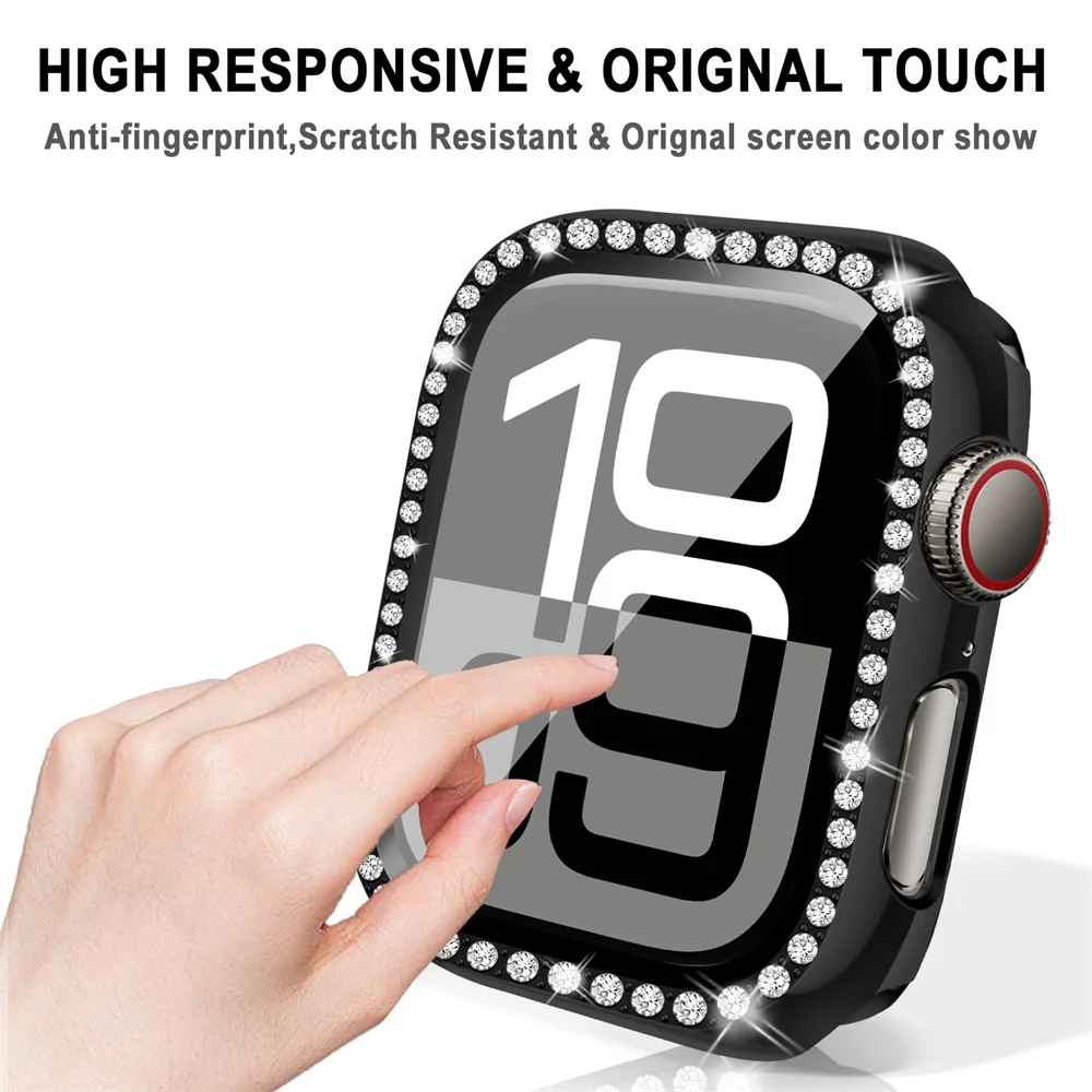 Glass+Diamond Case For Apple w - Iwatch Smartwatch Series 7 recension och pris