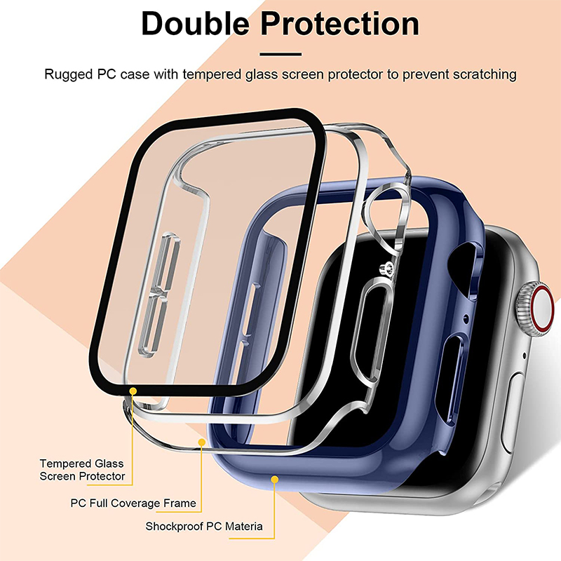 Tempered Glass+cover For Apple - Iwatch Smartwatch Series 7 recension och pris