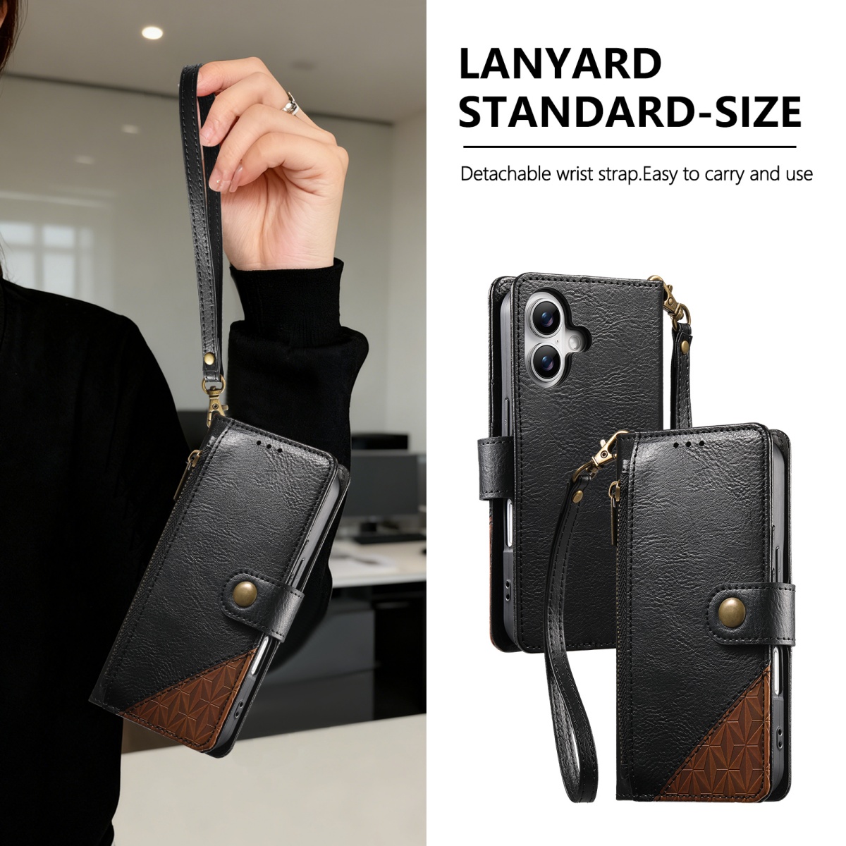 PU Leather Zipper Wrist Strap  - Samsung Galaxy Strap recension och pris