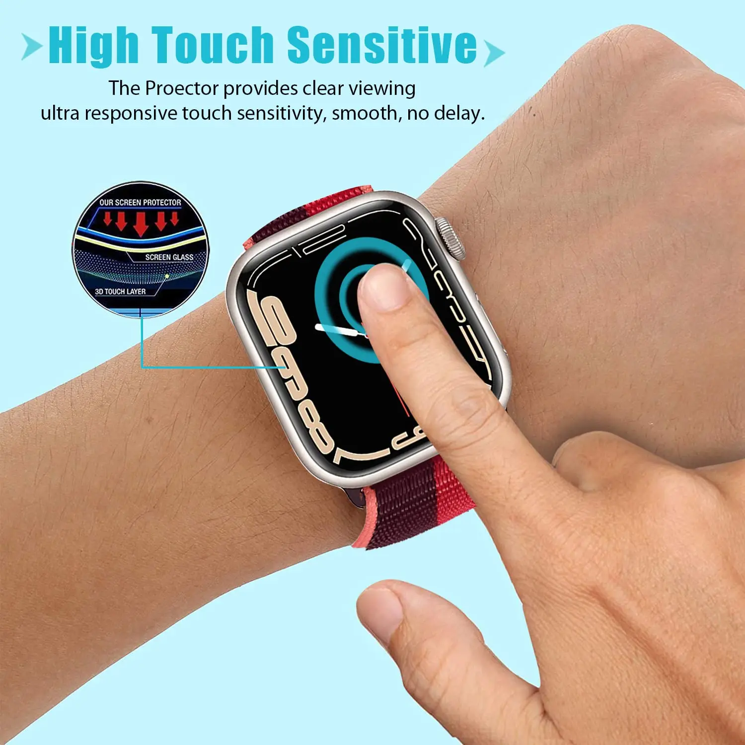 3D Tempered Glass For Apple Wa - Iwatch Smartwatch Series 7 recension och pris