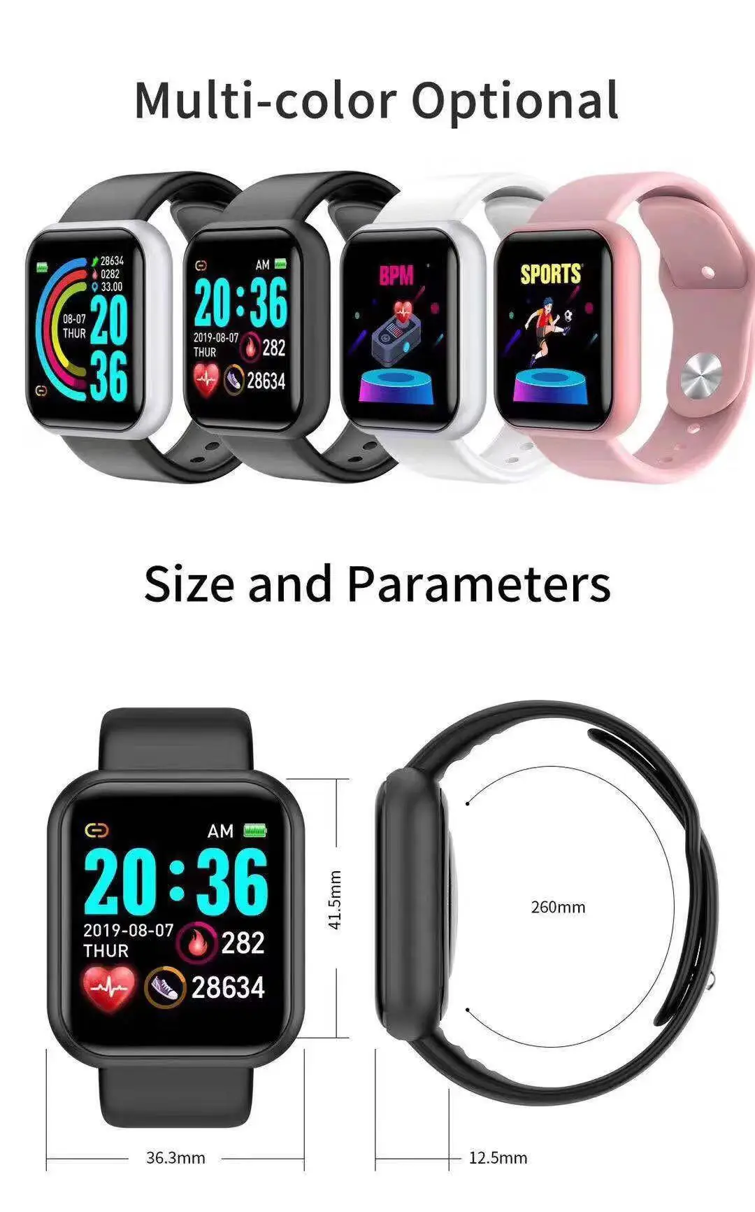 D20 Pro Smart Watch Men Y68 Sm - Smartwatch Watches For Men Digital recension och pris