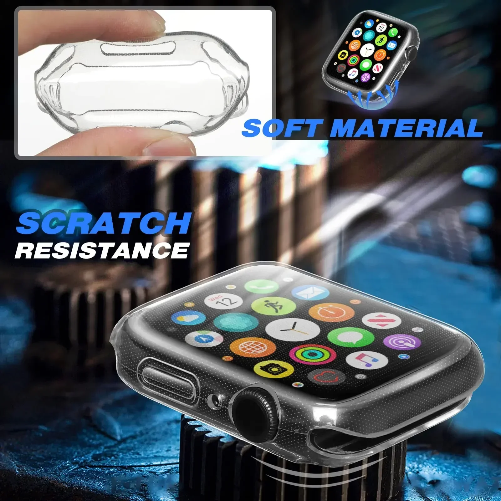 Cover For Apple Watch Case 44m - Iwatch Smartwatch Series 7 recension och pris