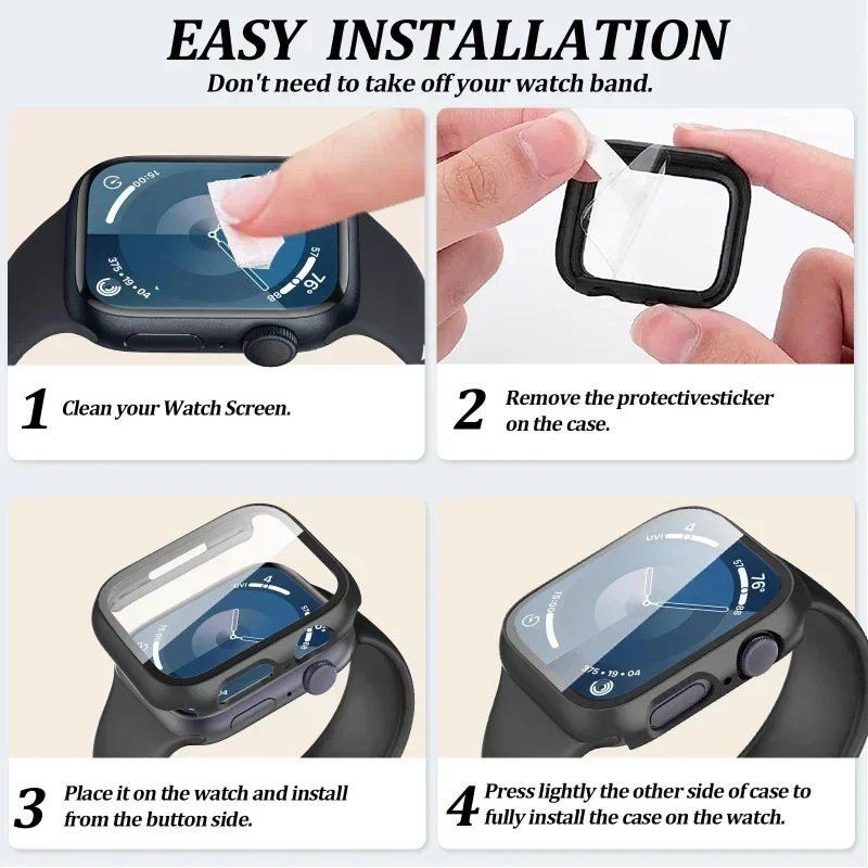 Glass+Case+Strap for Apple Wat - Iwatch Smartwatch Series 7 recension och pris