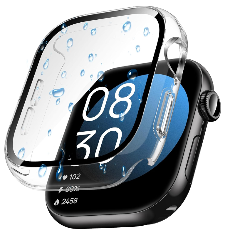 Glass+Case For Apple Watch 44m - Iwatch Smartwatch Series 7 recension och pris