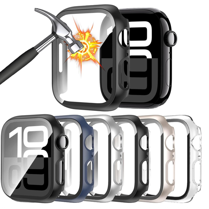 Glass+Case For Apple Watch 44m - Iwatch Smartwatch Series 7 recension och pris