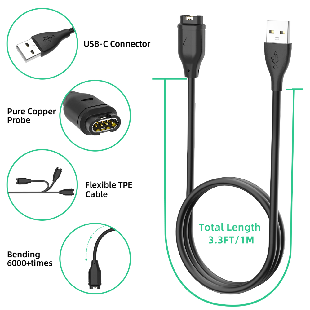 Charging cable suitable for Ga - Xwatch Smartwatch recension och pris
