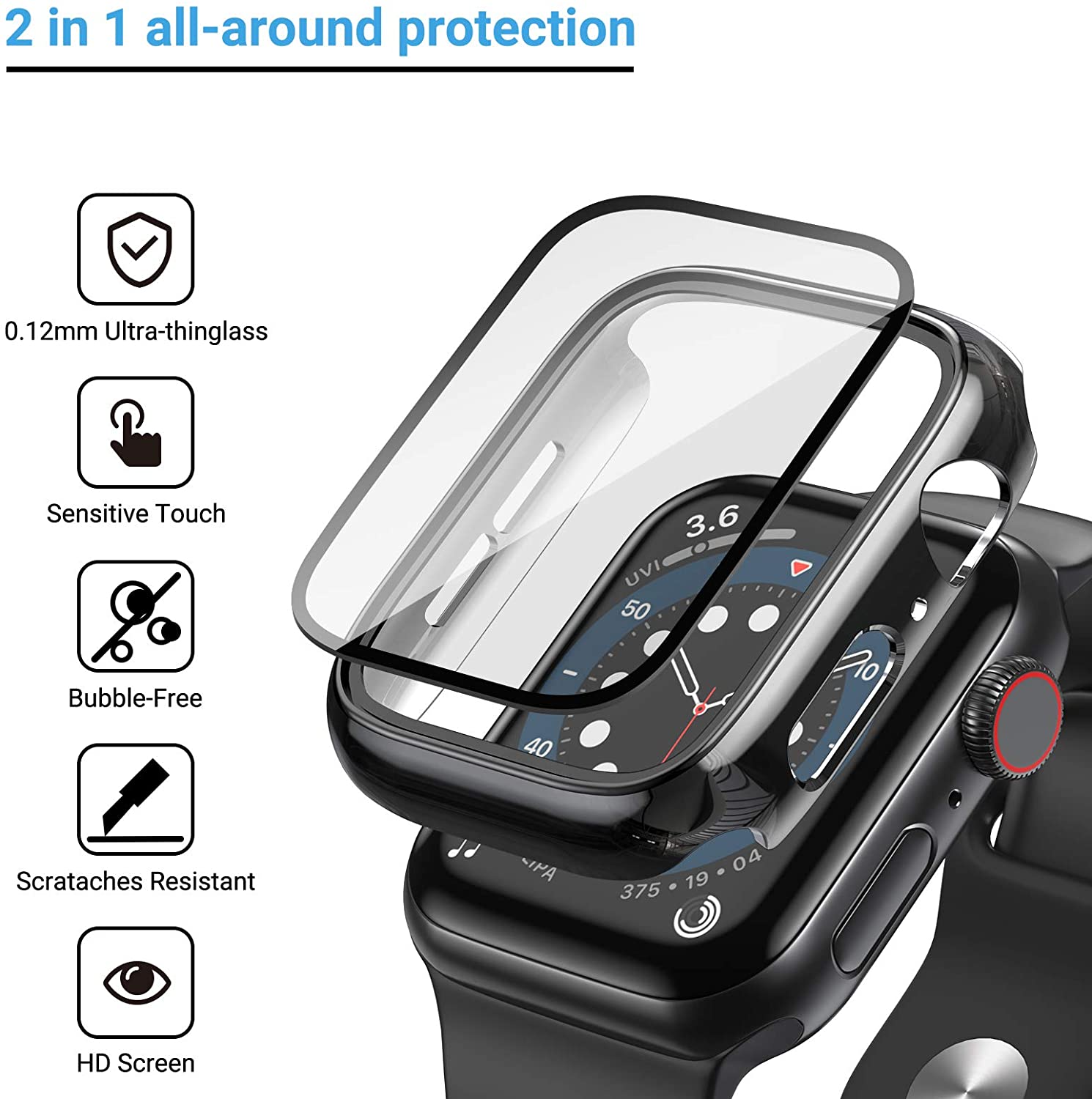 Glass+cover For Apple Watch Ca - Iwatch Smartwatch Series 7 recension och pris