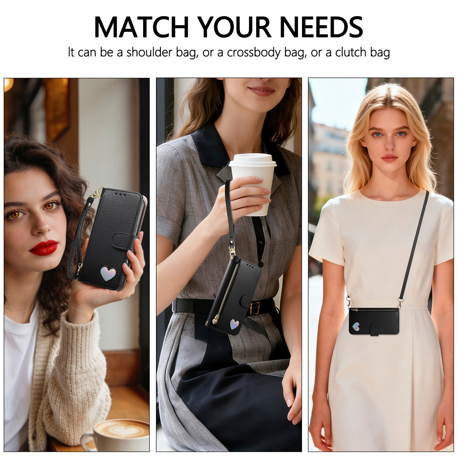 PU Leather Zipper Crossbody Wr - Samsung Galaxy Strap recension och pris