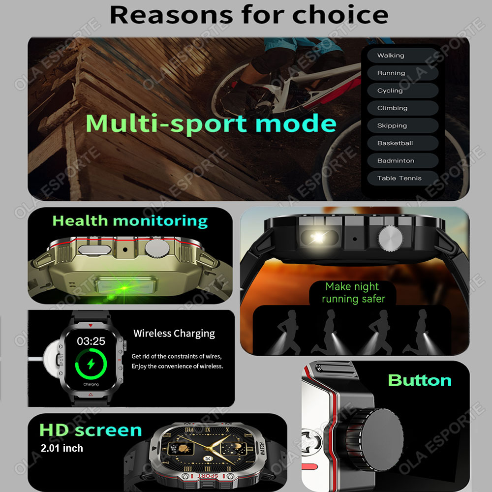 2026 New Military Smart Watch  - Smartwatch Watches For Men Digital recension och pris