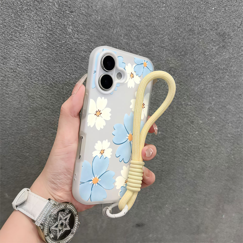 Light Blue White Floral Phone  - Samsung Galaxy Strap recension och pris