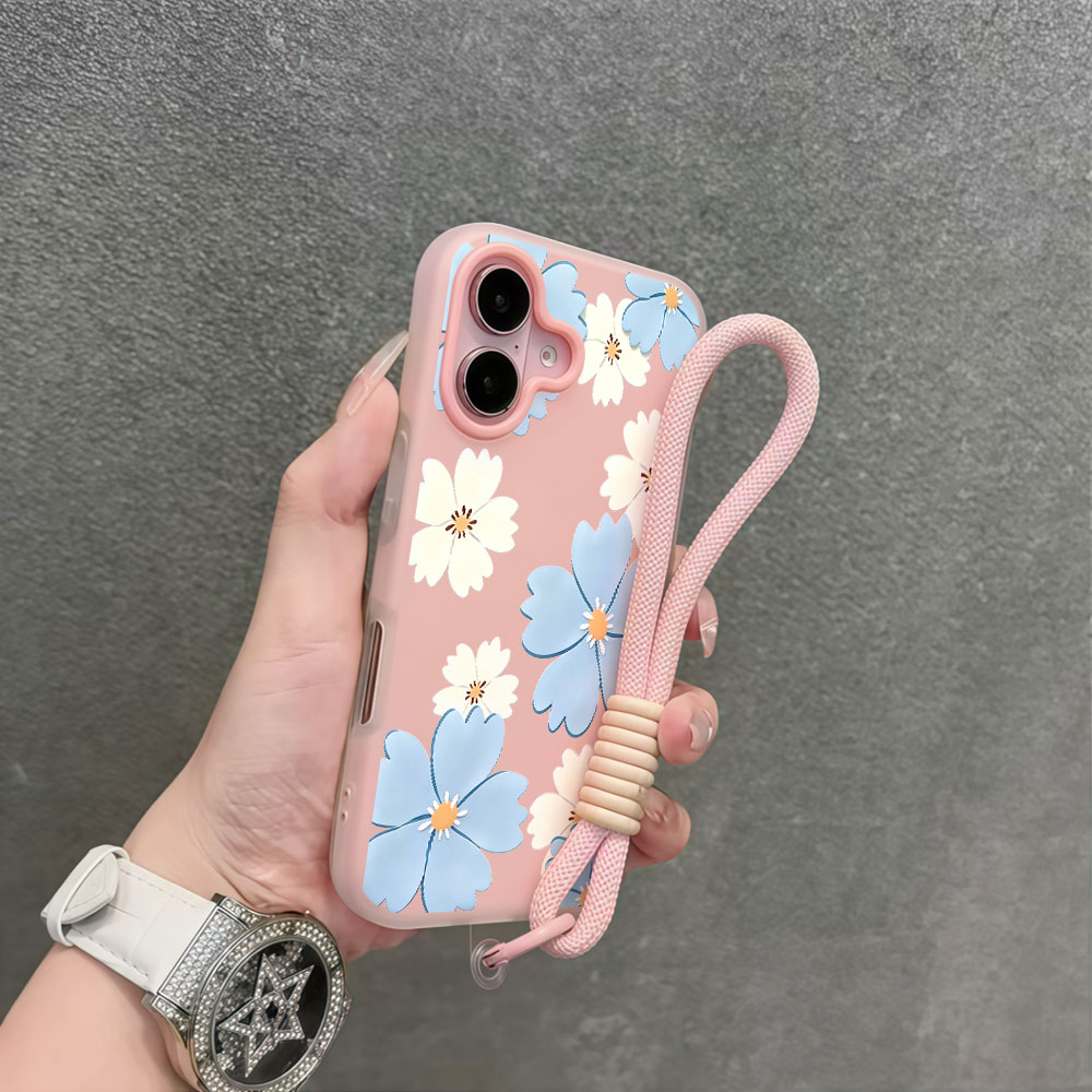 Light Blue White Floral Phone  - Samsung Galaxy Strap recension och pris