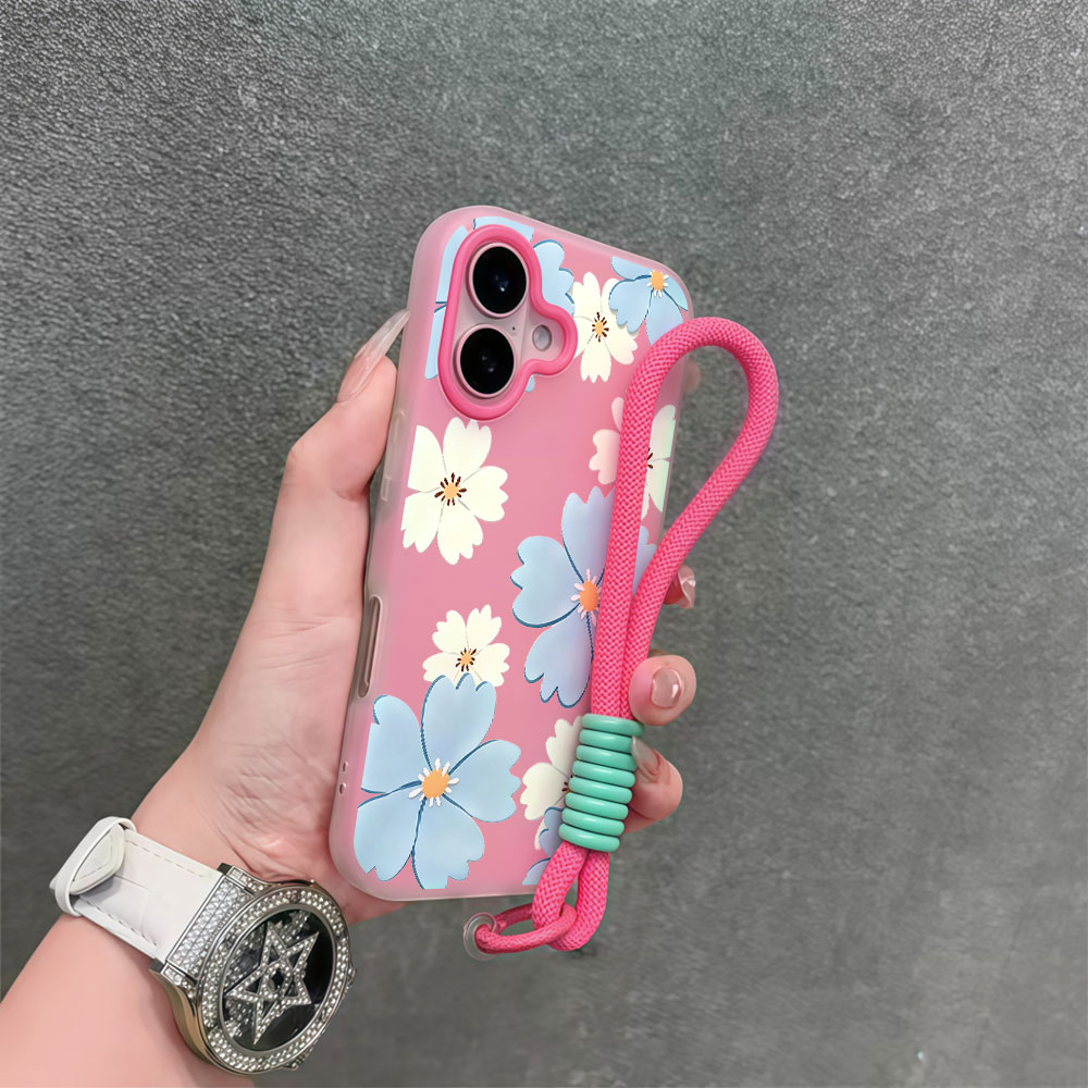 Light Blue White Floral Phone  - Samsung Galaxy Strap recension och pris