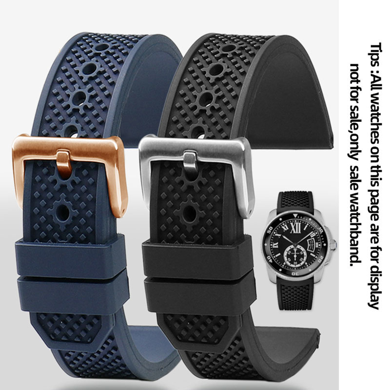 Fluororubber Watch Strap 23mm  - Cartier Watch Tank recension och pris
